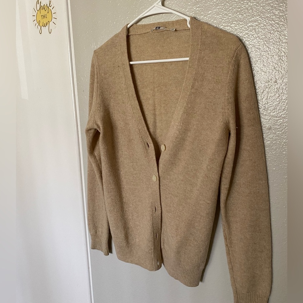 Tan button up cardigan